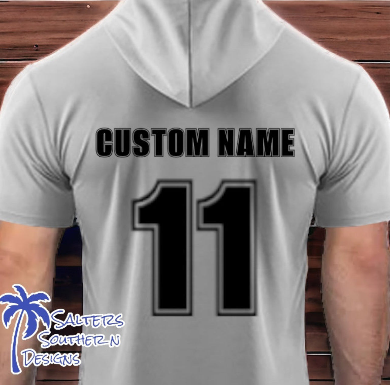 Custom Stallions Baseball Short Sleeve Hoodie