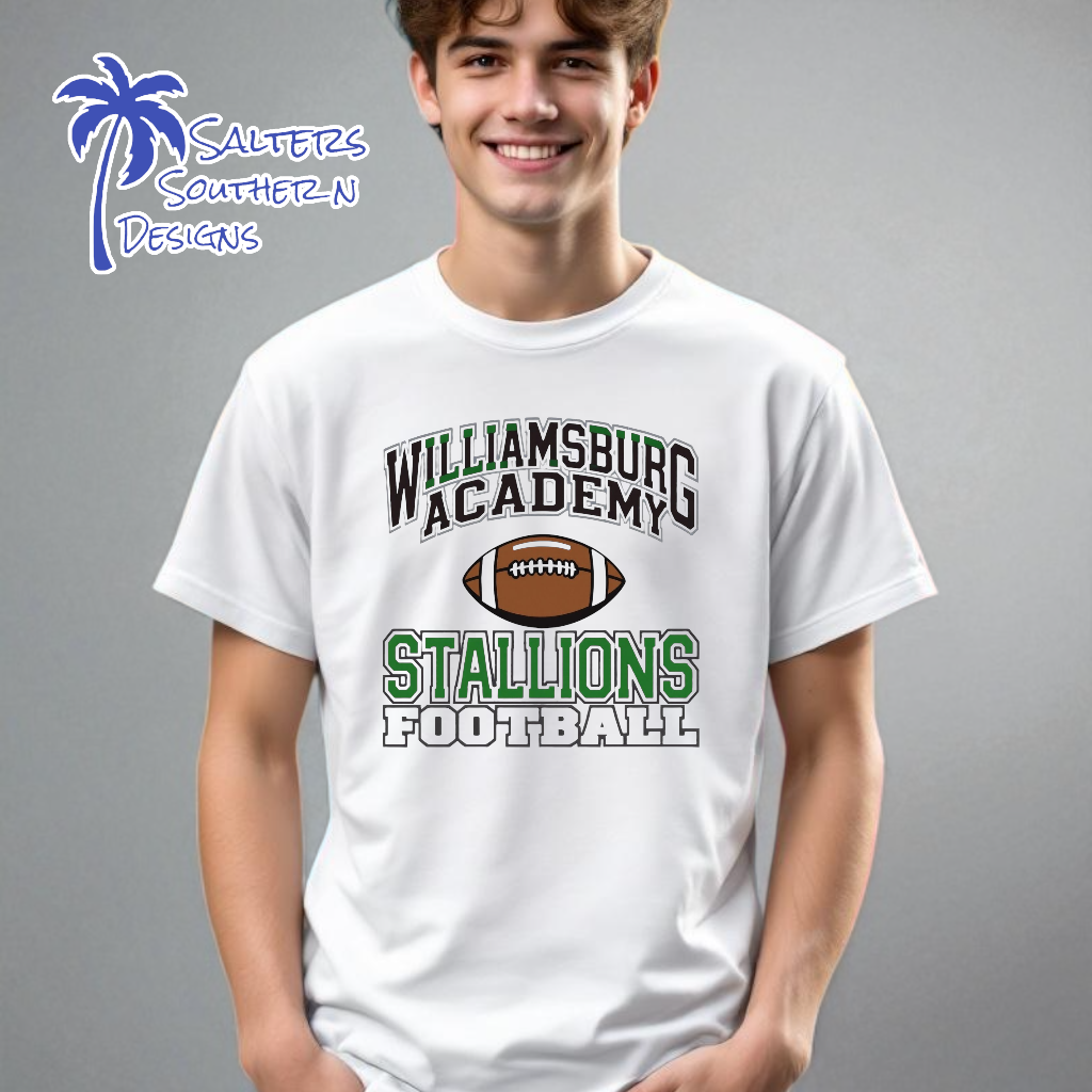 Comfort Colors White STALLIONS FOOTBALL T-shirt