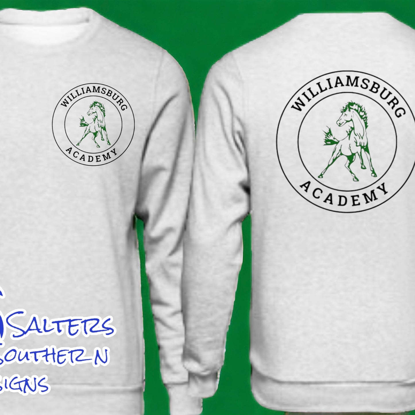 Williamsburg Academy 2-sided Grey Sweatshirt