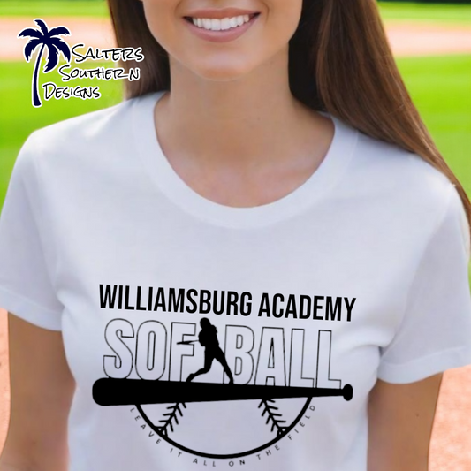 Williamsburg Academy Softball Tee