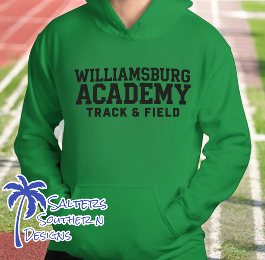 Track & Field Green Gildan Hoodie
