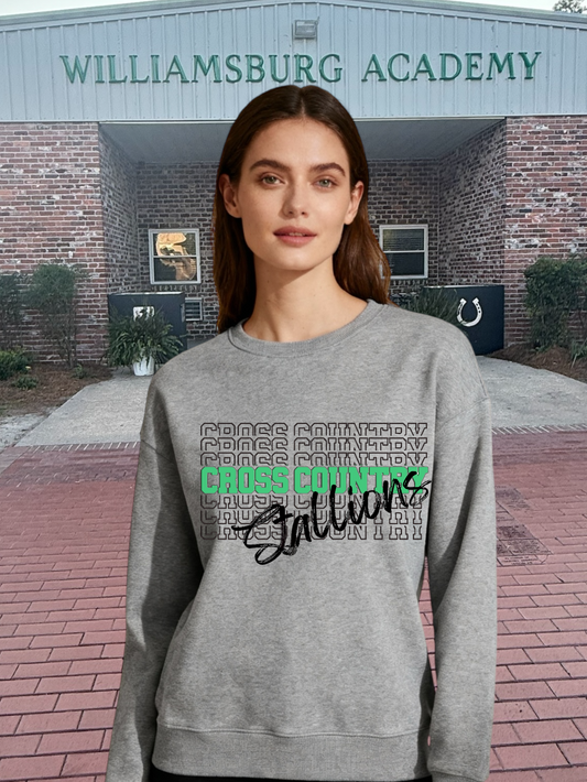 Stallions Stacked Print Cross Country Hoodie Tee