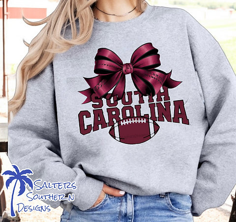 South Carolina Football Bow Sweatshirt