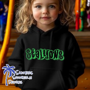 Black Stallions Hoodie- Just for the little ones!