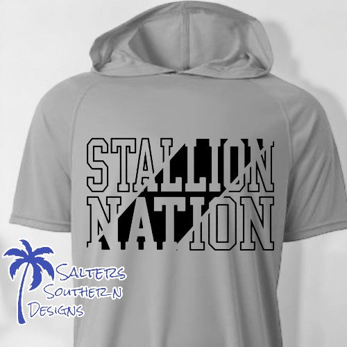 STALLIONS NATION Short Sleeve Hoodie